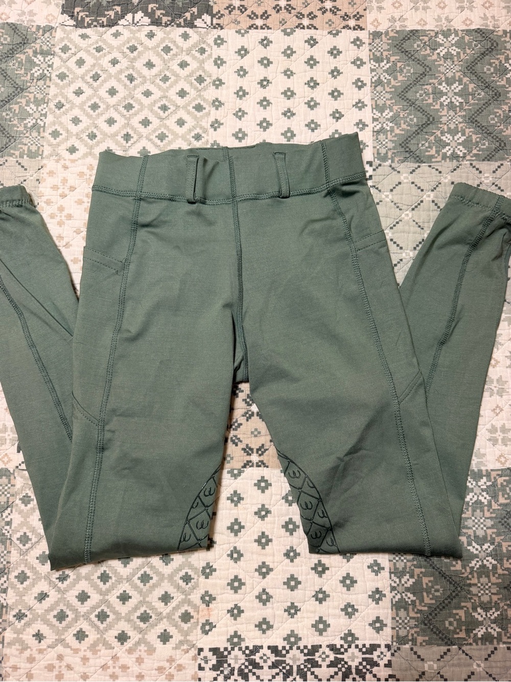 Women's Olive Green High-Waist Riding Breeches